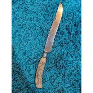 Boker Stag Handle Fixed Blade Knife USA No Sheath